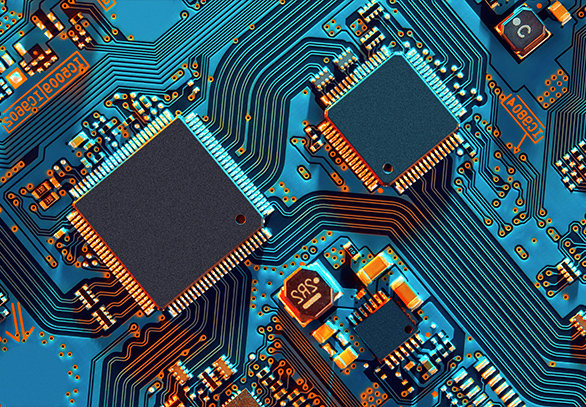 close up of a circuit board